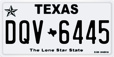 TX license plate DQV6445