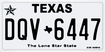 TX license plate DQV6447