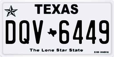 TX license plate DQV6449