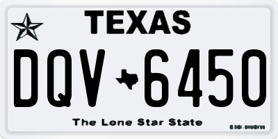 TX license plate DQV6450