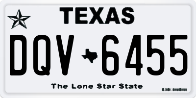 TX license plate DQV6455