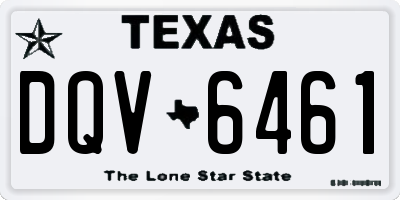 TX license plate DQV6461