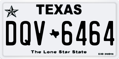 TX license plate DQV6464