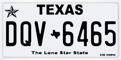 TX license plate DQV6465