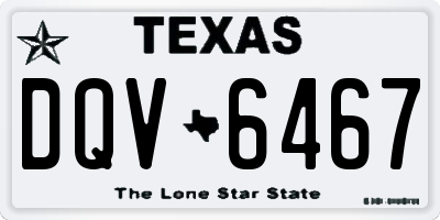 TX license plate DQV6467