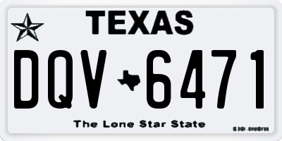 TX license plate DQV6471