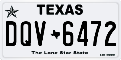TX license plate DQV6472