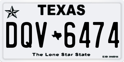 TX license plate DQV6474