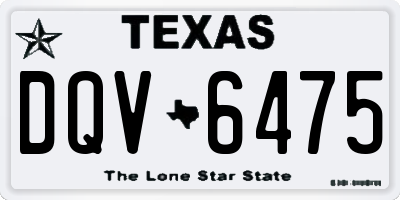 TX license plate DQV6475