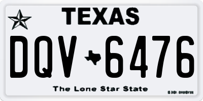 TX license plate DQV6476
