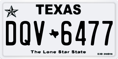 TX license plate DQV6477