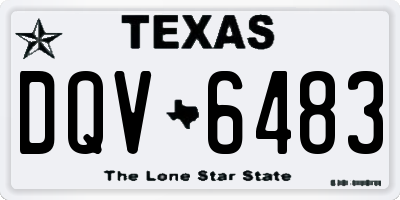 TX license plate DQV6483