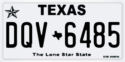 TX license plate DQV6485