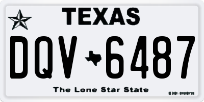TX license plate DQV6487