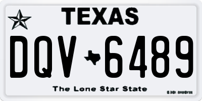 TX license plate DQV6489