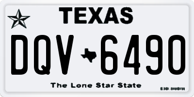 TX license plate DQV6490