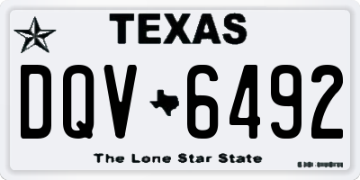 TX license plate DQV6492
