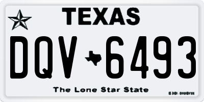 TX license plate DQV6493