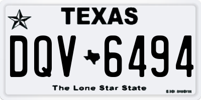 TX license plate DQV6494
