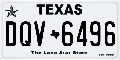 TX license plate DQV6496