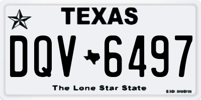 TX license plate DQV6497
