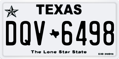TX license plate DQV6498