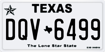 TX license plate DQV6499