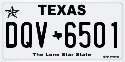 TX license plate DQV6501