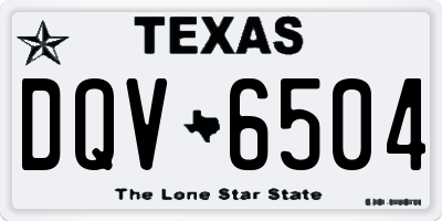TX license plate DQV6504