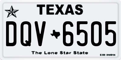 TX license plate DQV6505