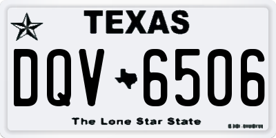 TX license plate DQV6506