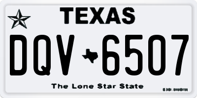 TX license plate DQV6507