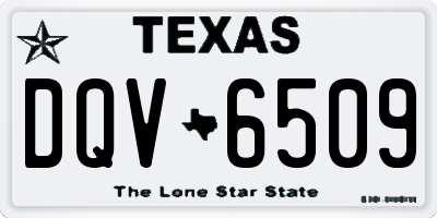 TX license plate DQV6509