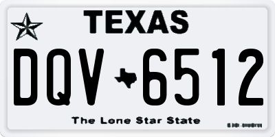 TX license plate DQV6512