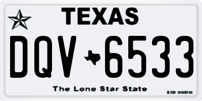 TX license plate DQV6533