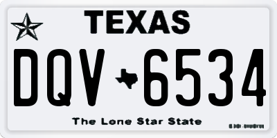TX license plate DQV6534