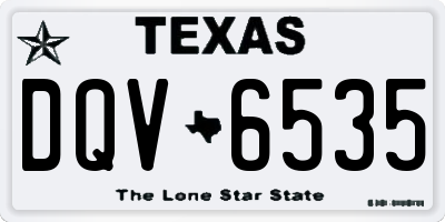 TX license plate DQV6535