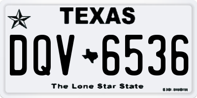 TX license plate DQV6536