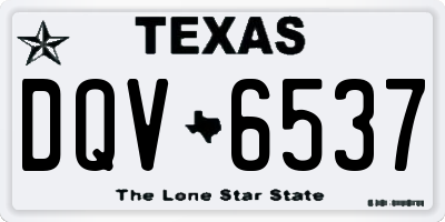 TX license plate DQV6537