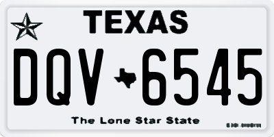 TX license plate DQV6545