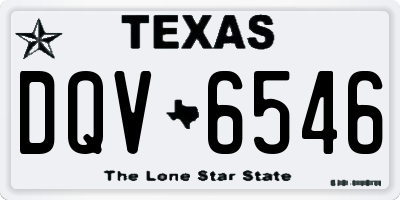 TX license plate DQV6546