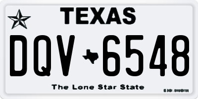 TX license plate DQV6548