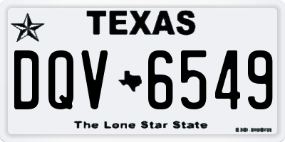 TX license plate DQV6549