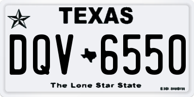 TX license plate DQV6550
