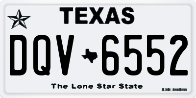 TX license plate DQV6552