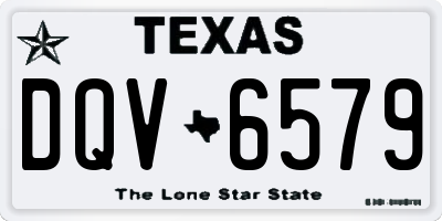 TX license plate DQV6579
