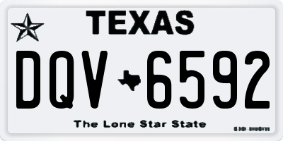 TX license plate DQV6592