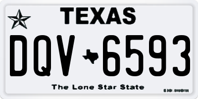 TX license plate DQV6593