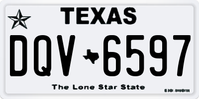 TX license plate DQV6597