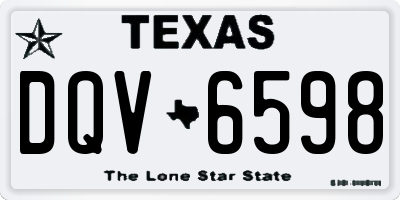 TX license plate DQV6598